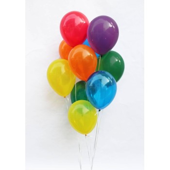 20 Πολύχρωμα μπαλόνια για Γενέθλια με Ήλιον